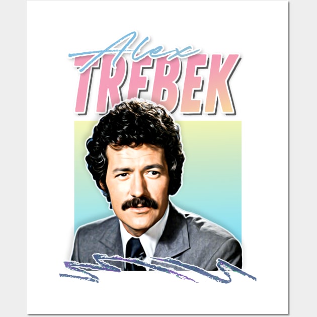 Alex Trebek / Retro Vintage Aesthetic Fan Design Wall Art by DankFutura